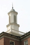 Photo of the steeple atop Rosenau Hall