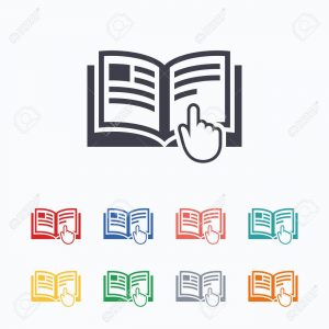 Instruction sign icon. Manual book symbol.